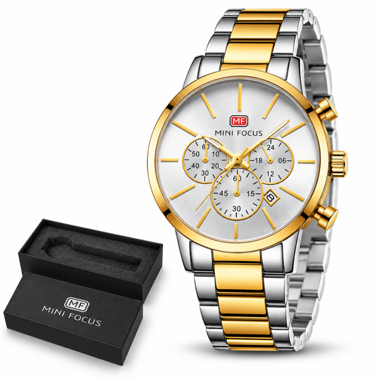 Montre Homme MINI FOCUS MF0294G – Montre Chronographe pour Homme en Acier Inoxydable