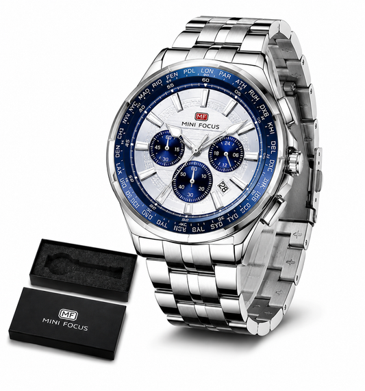 MINI FOCUS MF0613G - Montre Homme  Chronographe Acier Inoxydable MF0613G