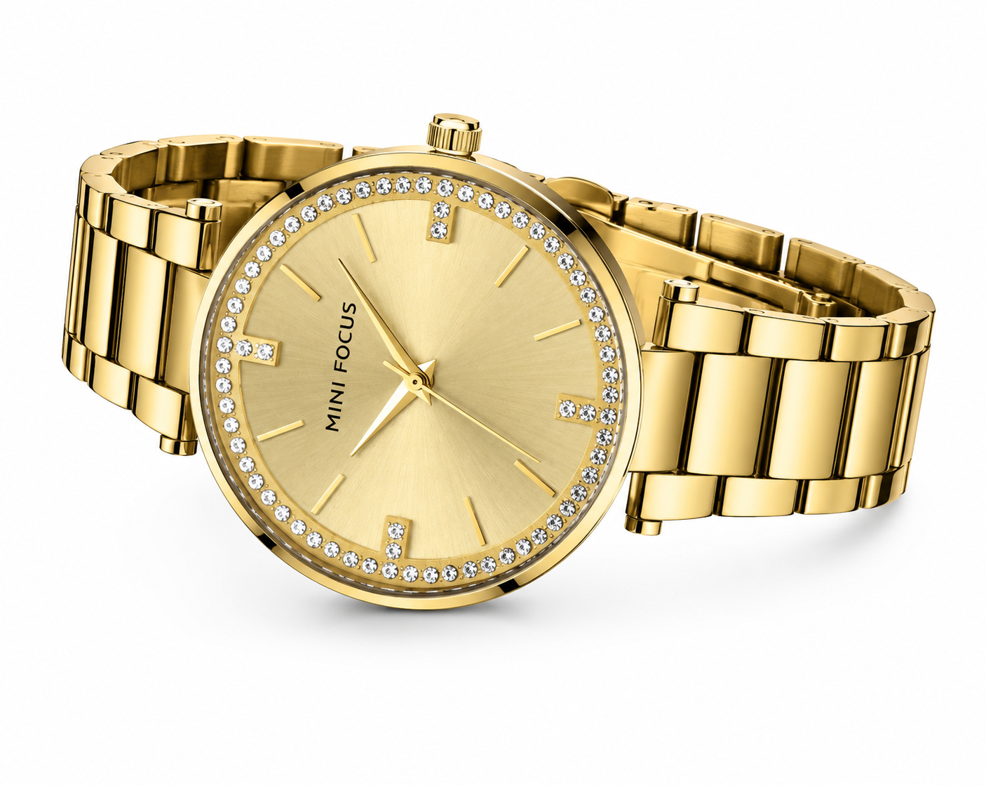 MINI FOCUS MF0031L – Montre Femme Luxe Dorée en Acier Inoxydable