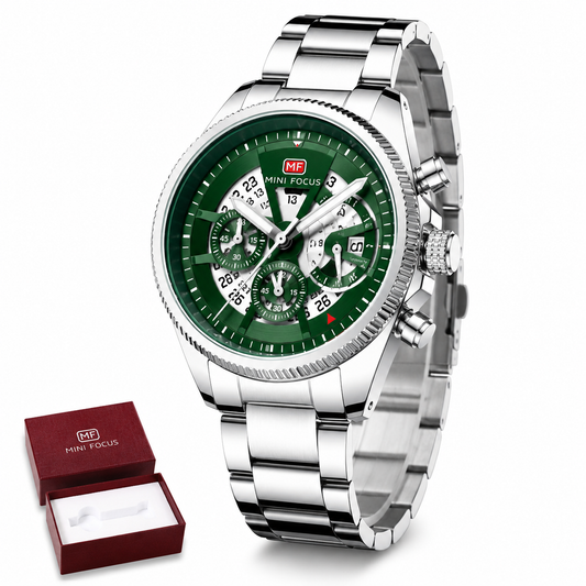MINI FOCUS MF0490G – Montre Homme Élégance Cadran Vert