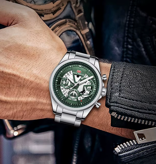MINI FOCUS MF0490G – Montre Homme Élégance Cadran Vert