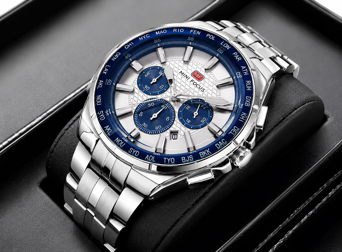 MINI FOCUS MF0613G - Montre Homme  Chronographe Acier Inoxydable MF0613G