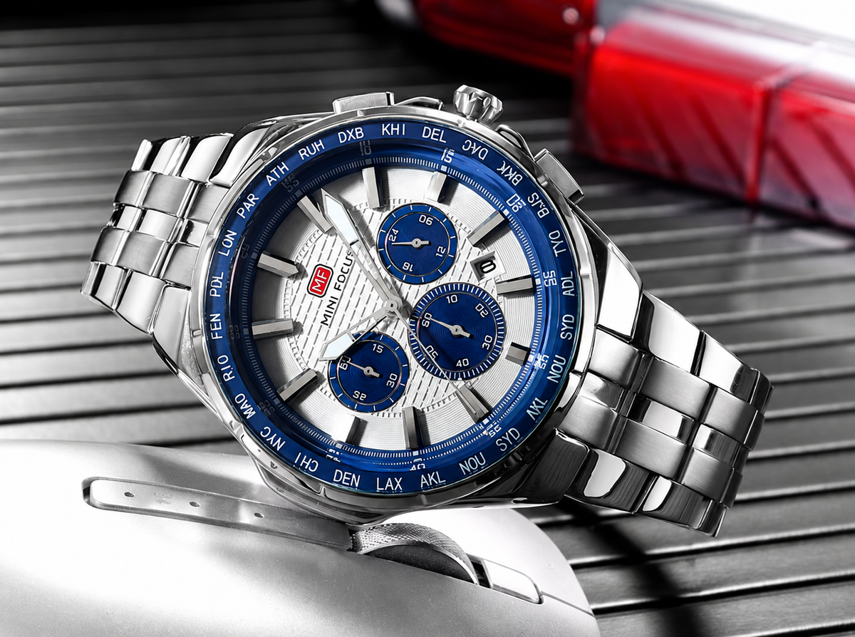 MINI FOCUS MF0613G - Montre Homme  Chronographe Acier Inoxydable MF0613G